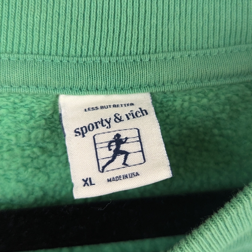 Bright green cropped sweatshirt XL - Picture 6 of 9